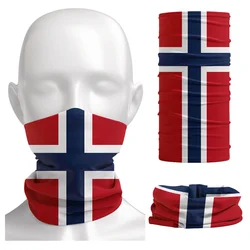 Flag Bandana of Norway Balaclava Neck Gaiter for Men Women Headwear Riding Cycling Dust-proof Face Cover Mask Seamless Headscarf