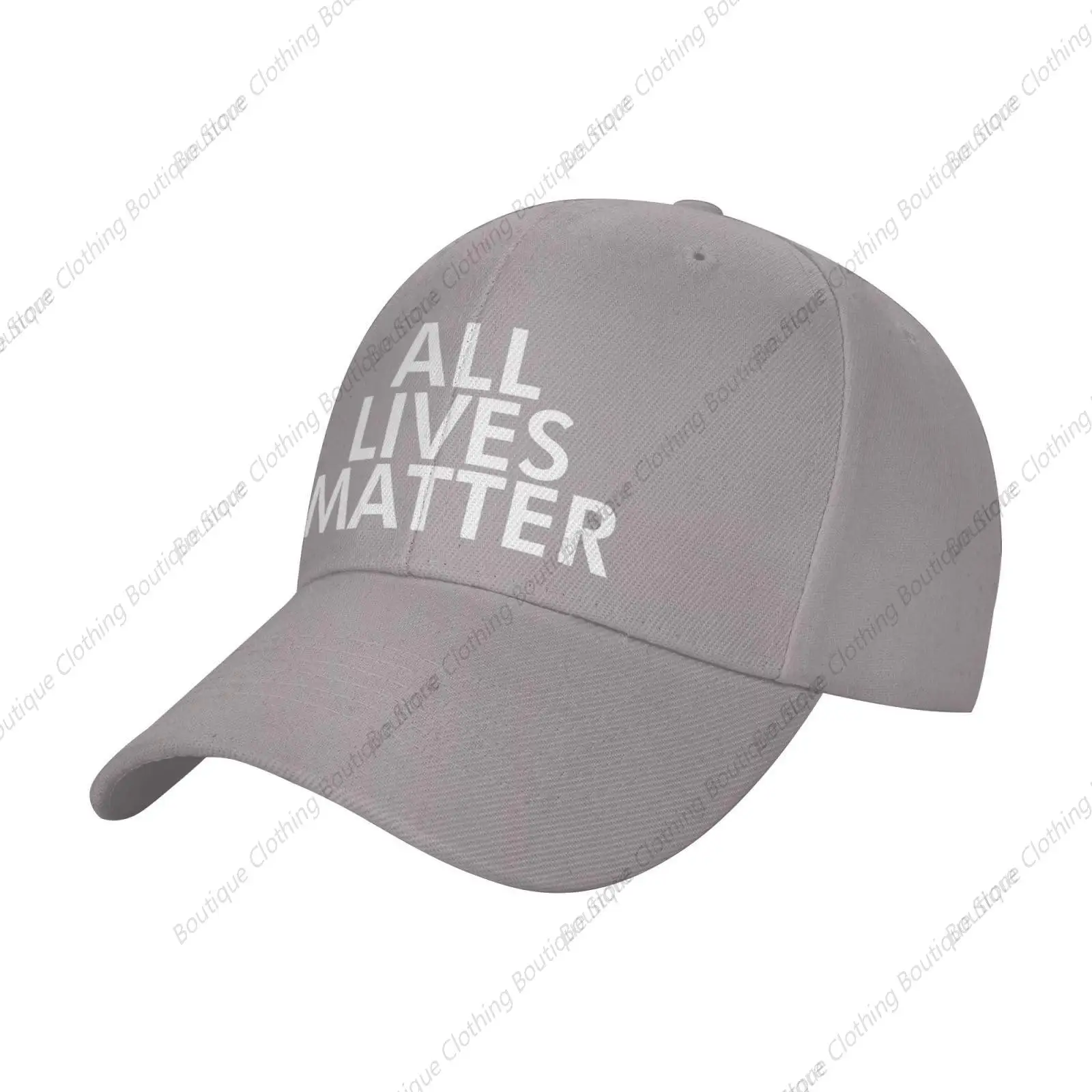 All Lives Matter Hat Outdoor Baseball Cap Sandwich Cap Truck Driver Cap Peaked Cap Gray