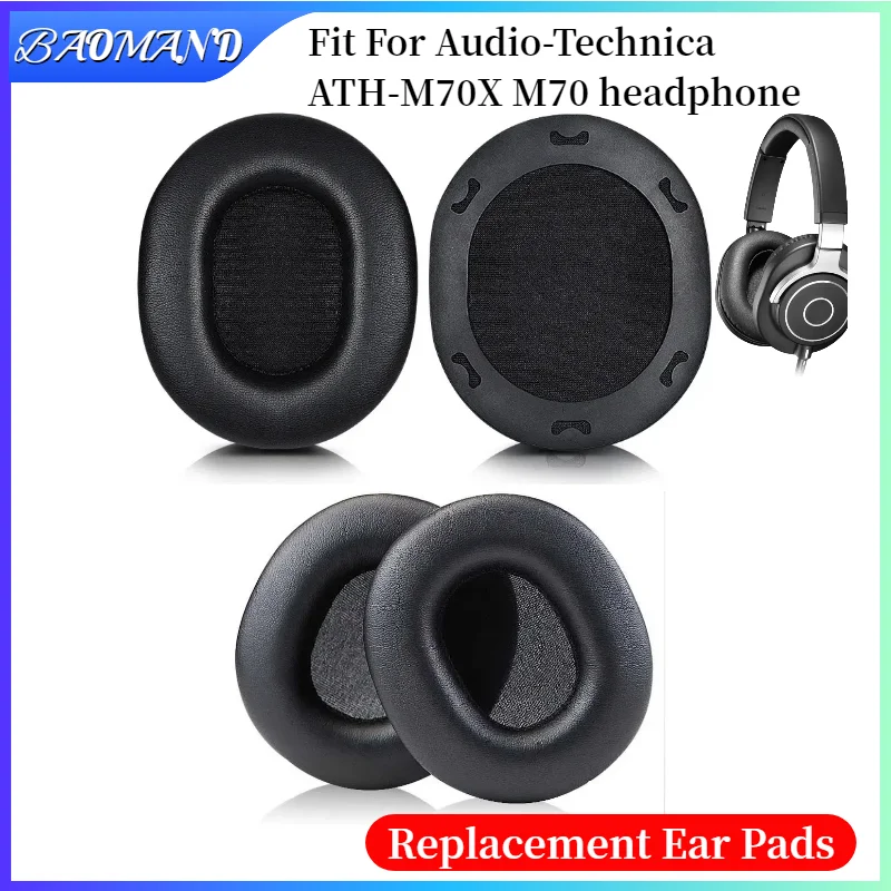 

Replacement Ear Pads Cushions for Audio-Technica ATH-M70X M70 Headphone Soft Memory Foam Pads Earpads