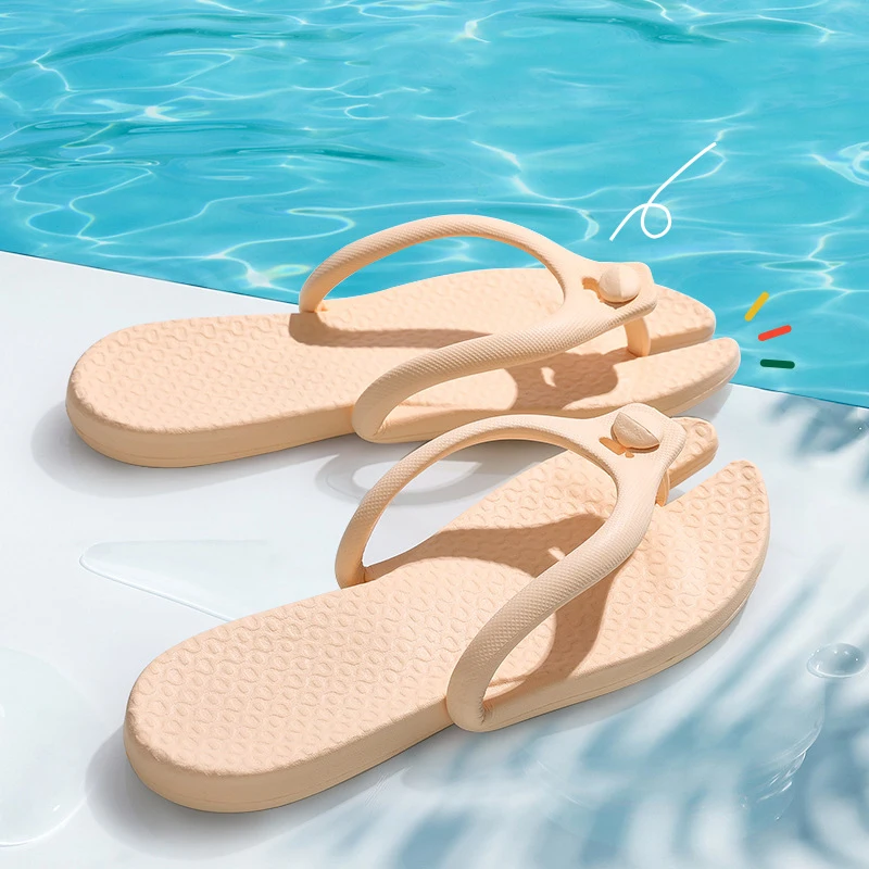 Women Slippers Summer Folding Travel Portable Slippers Home Flip-Flops Beach Flat Bottomed Light Female Sandals Flip Flop Slide