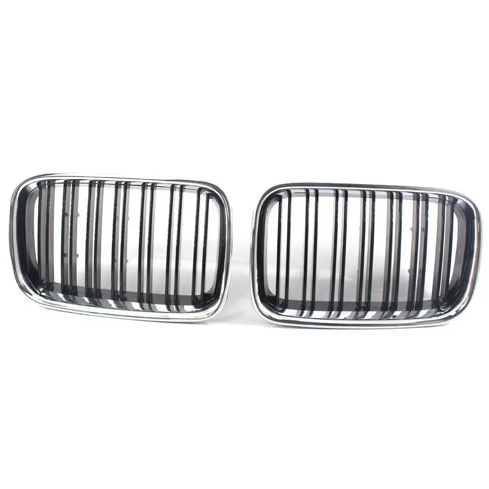 1 Pair Front Hood Bumper Kidney Grilles Grill Chrome for BMW 3-Series E36 Sedan Coupe Touring 1990-1996 51138122237 51138122238 view 5