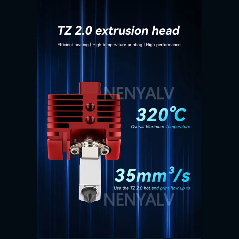 Upgrade Bambu Lab P1P/P1S Hardened Brass Copper Nozzle 0.2/0.4/0.6/0.8mm Metal Hotend With Cooling Fan For X1/X1C 3D Printer