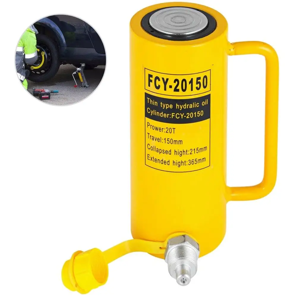 

20 Ton Hydraulic Cylinder Jack Solid Ram 6 Inch Stroke Single Acting Portable Lifting Cylinder with Quick Connector