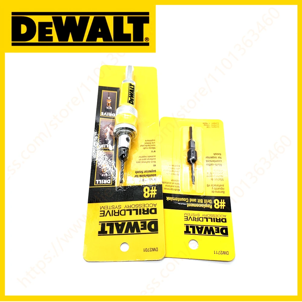DEWALT DW2701 #8 taladro Drive Drive Flip Drive unidad completa 2 en 1 avellanador broca madera 8mm accesorios con DW2711