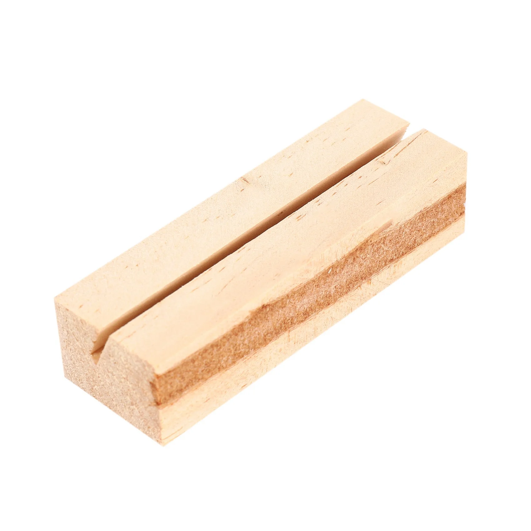 AFOURT-40 Pieces Wood Place Card Holders, Wooden Table Number Holder Memo Stand Clamps Stand Card Desktop Message Crafts