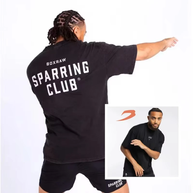 Boxeo americano de manga corta persa Raul nuevo traje de boxeo británico suelto lucha tendencia marca 2025 verano hombres mujeres camiseta