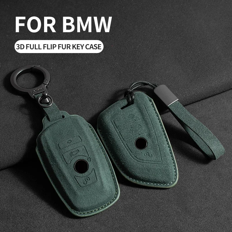 

Car Key Case Cover Shell For BMW 1 3 5 7 Series X1 X3 X4 X5 X6 F10 F20 F30 F34 F11 F15 F16 F25 F31 M3 M4 E34 Alcantara Keychain