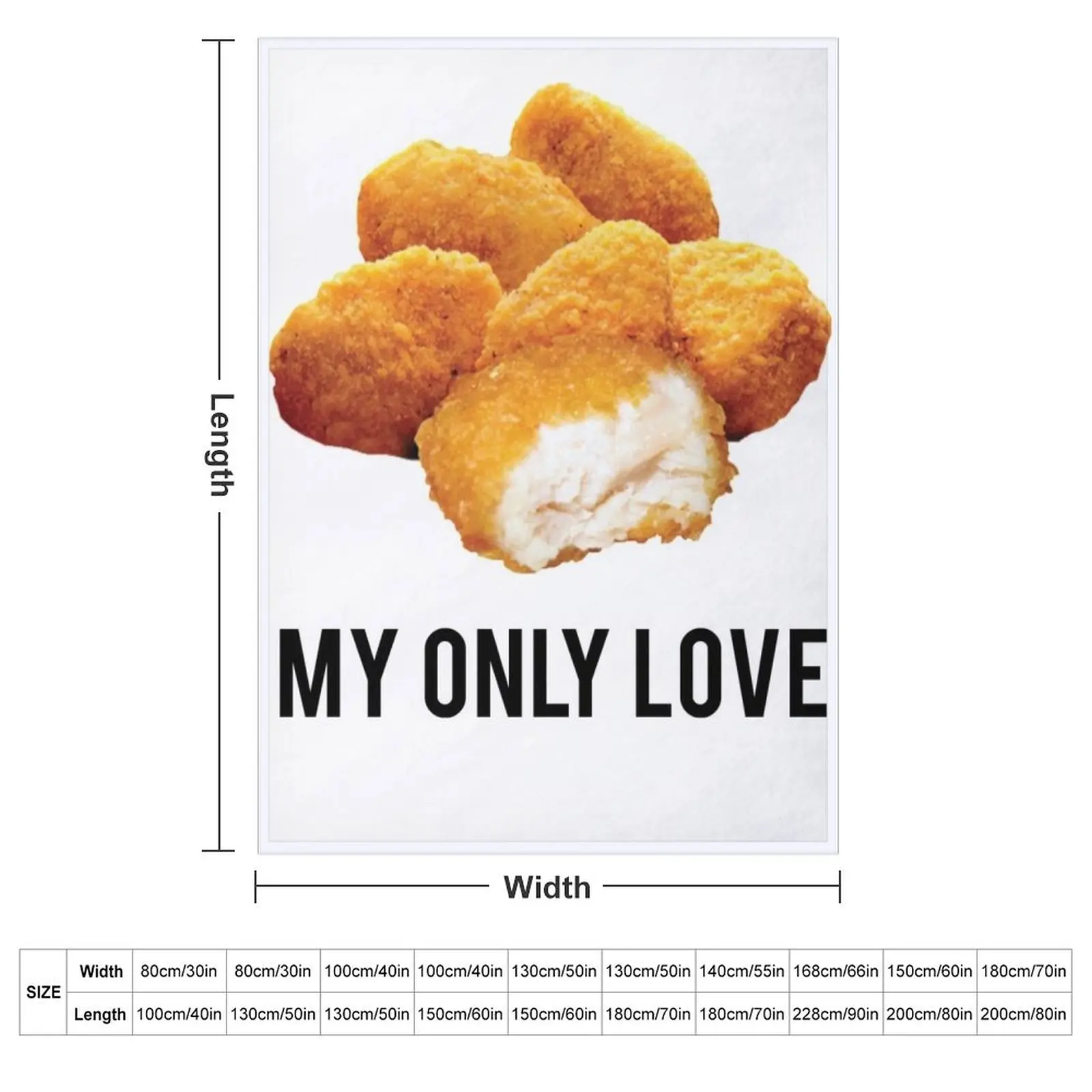 chicken nuggets my only love Throw Blanket warm for winter Warm Beautifuls Blankets