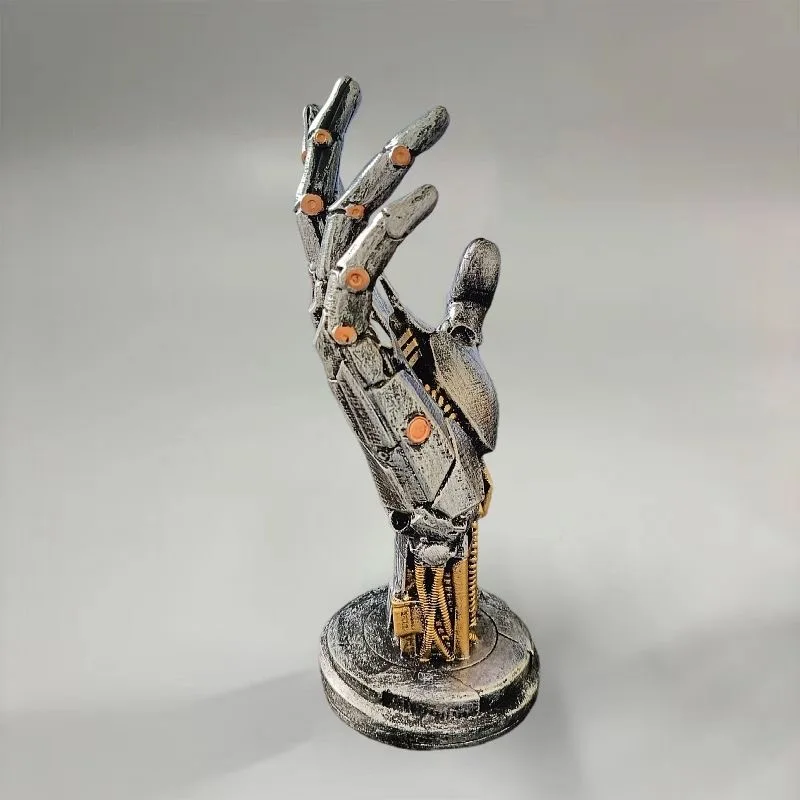 Cyberpunk robotic arm, integrated handle bracket, creative collectible desktop decoration animal model handmade gifts