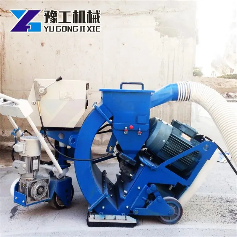 YUGONG Electric Self Propelled Shot Blasting Machine Improves Roughness And Friction Coefficient Of Asphalt Pavement Bridge