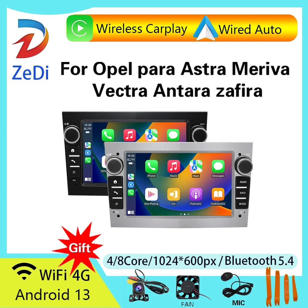 

Android13 7'' screen Car Radio Multimedia For Opel pare Astra Meriva Vectra Antara zafira Wireless Carplay Wired Android