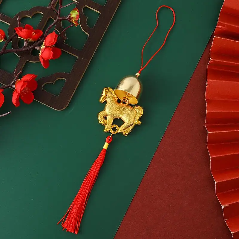 1/8 قطعة 2026 سنة الحصان الجدار الشنق حلية السنة الجديدة محظوظ ديكور في الهواء الطلق هووسورمينغ النباتات الخضراء بوعاء صغير #4