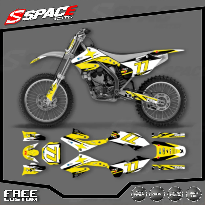 

SPACE для SUKUZI RMZ250 2004 2005 2006, индивидуальные мотоциклетные графические фоновые наклейки, наборы наклеек 004