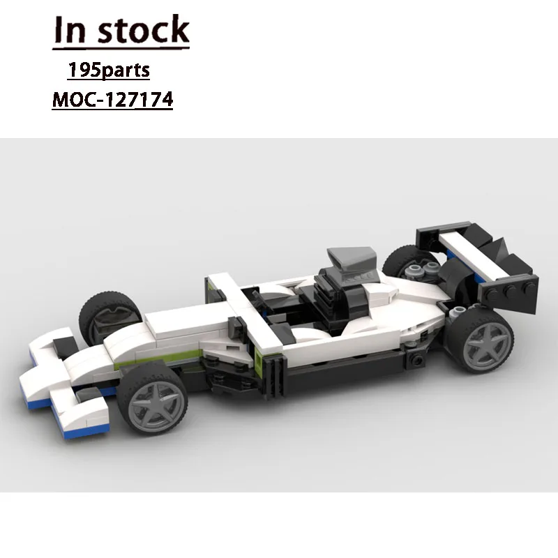 

MOC-127174 Классический мини-спортивный автомобиль, модель строительного блока, 195 деталей, игрушка-конструктор на день рождения, подарок для мальчиков и детей