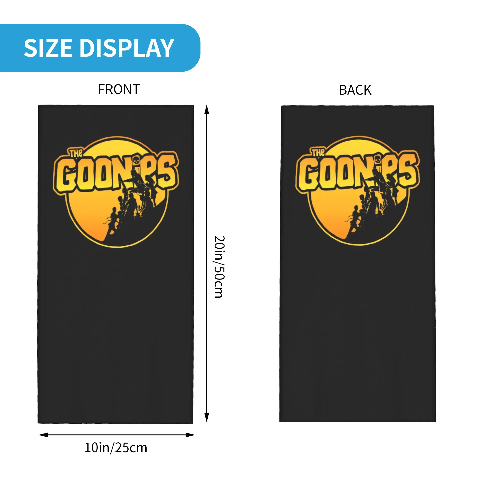 Custom The Goonies Bandana Neck Warmer Women Men Winter Ski Hiking Scarf Gaiter Sloth Chunk Never Say Die Face Cover