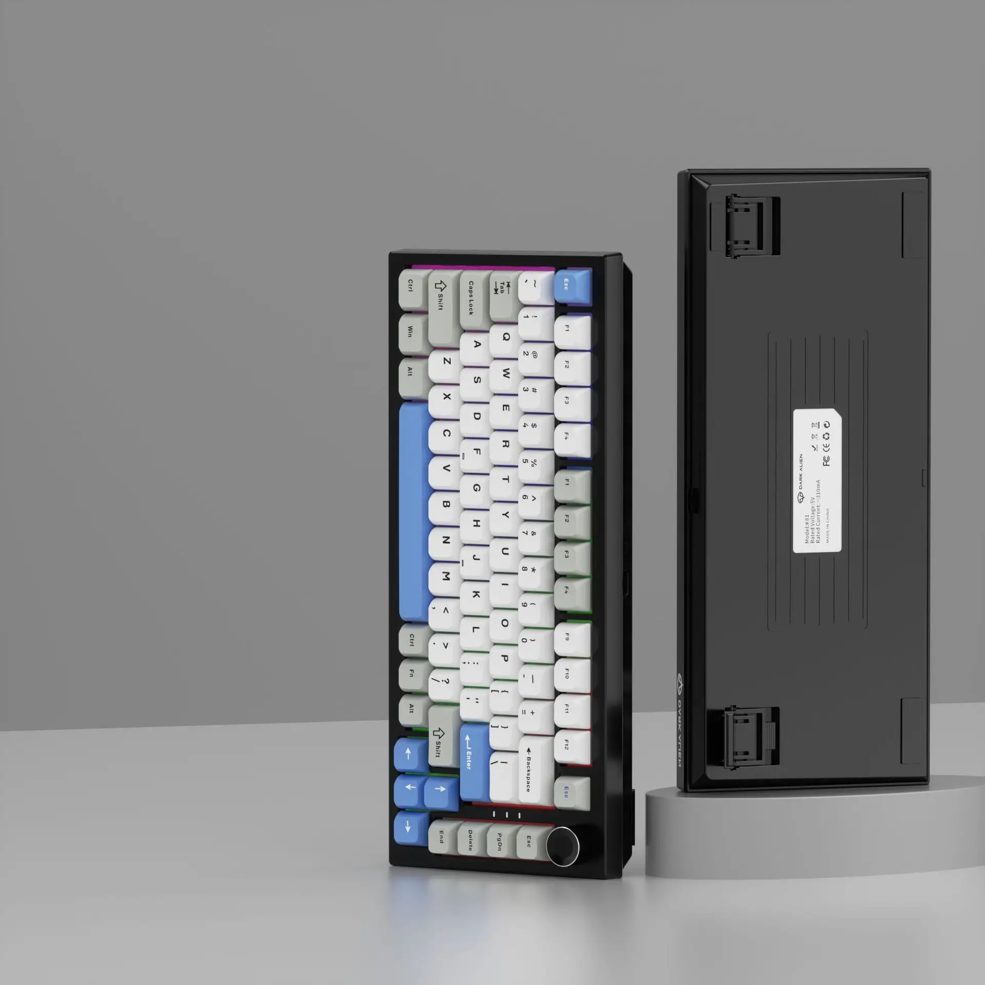 128 مفتاحًا أبيض رمادي مزدوج النار PBT أغطية مفاتيح الكرز الشخصي لوحة المفاتيح أغطية المفاتيح لمفاتيح Gateron MX لوحة المفاتيح الميكانيكية #5