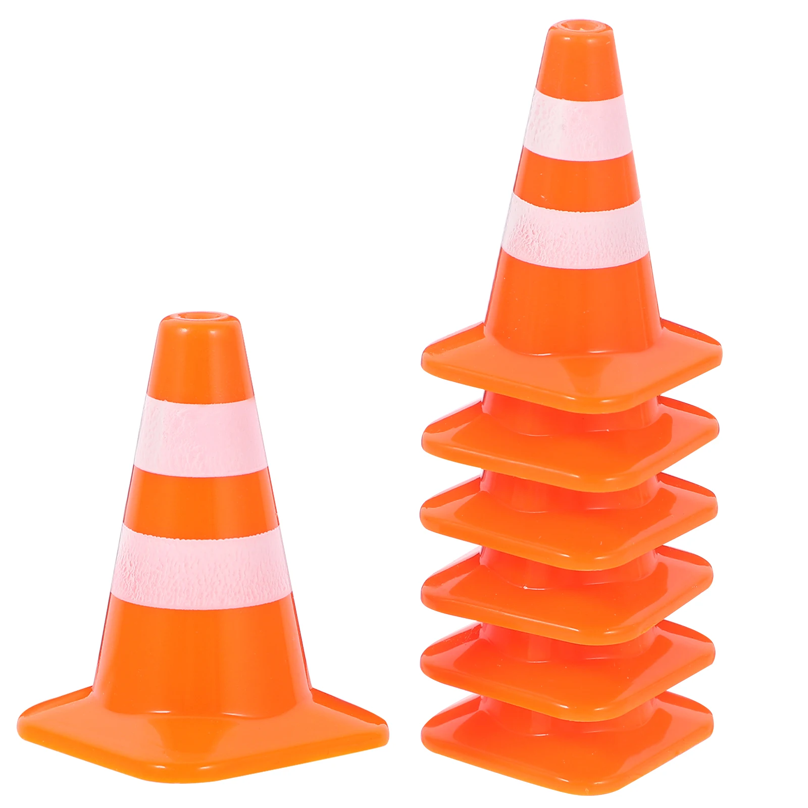 1 Set Kids Road Cones Mini Traffic Cones Miniatures Traffic Road Cones Roadblock Models Kindergarten Teaching Traffic Sign Road