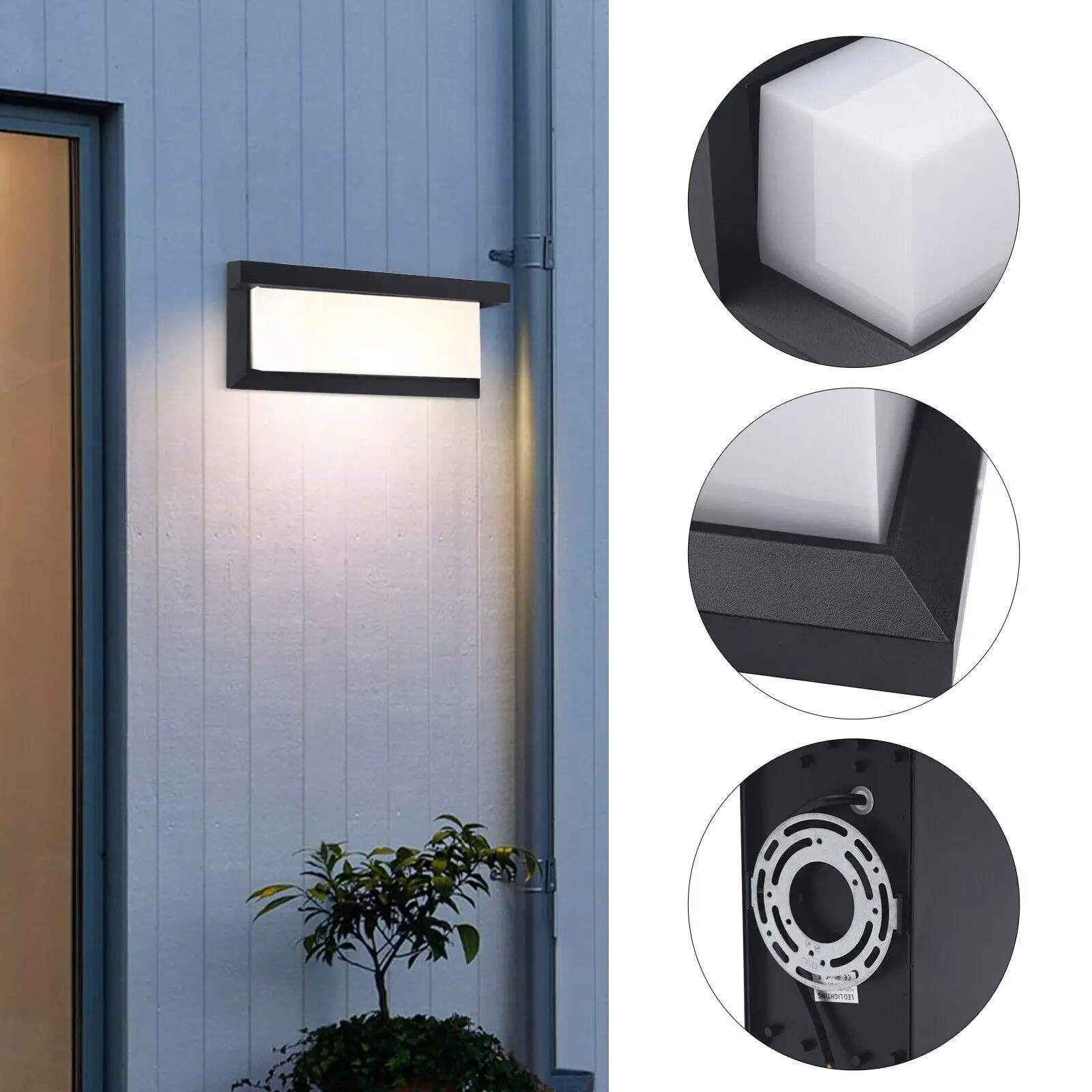 18W Modern Exterior LED Wall Light Outdoor Porch Sconce Light Fixture Waterproof