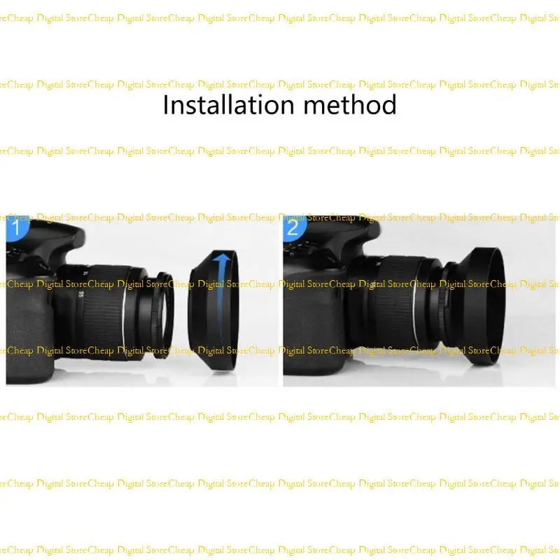W3JB Essential Metall-Objektivhaube für DSLR-Kameras 39 mm-82mm für die meisten Objektive optional – Detail 4