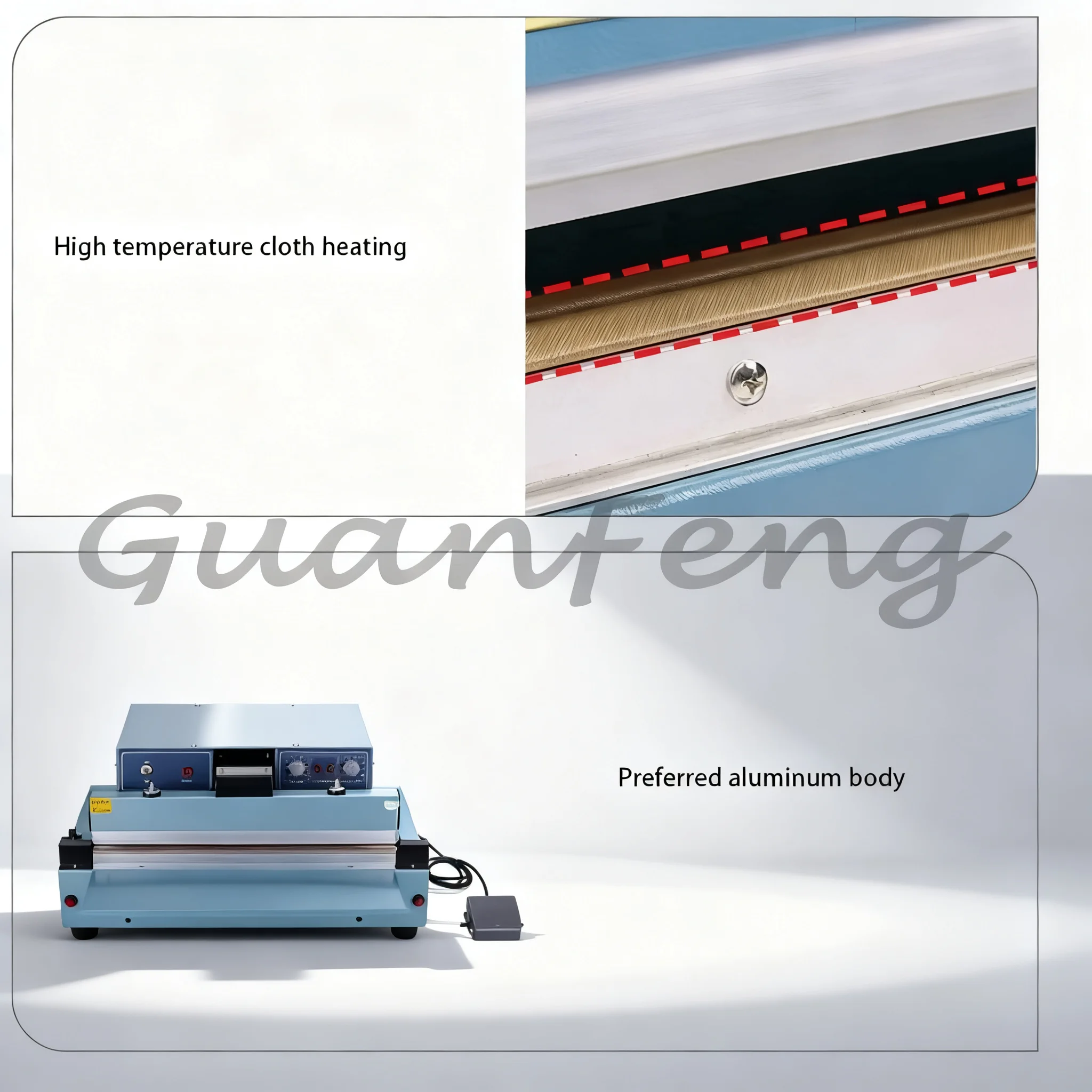 Semi-Automatic Foot Operated Heat Sealer, 220V Multifunctional Desktop Sealing Machine for Plastic and Aluminum Foil Bags