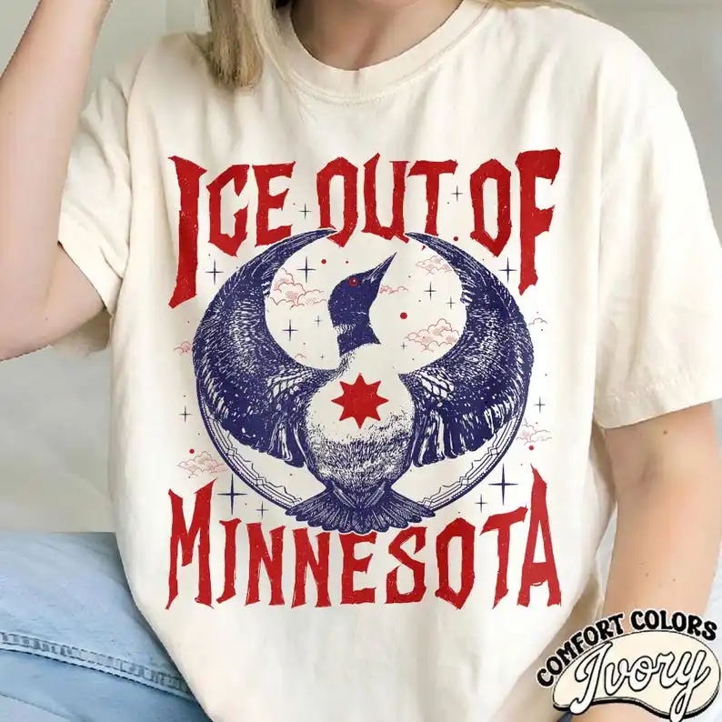 Ice Out of MN Shirt, Minnesota Rebel Alliance Political Tee, MN State Bird Loon Protest Resistance Unisex Shirt