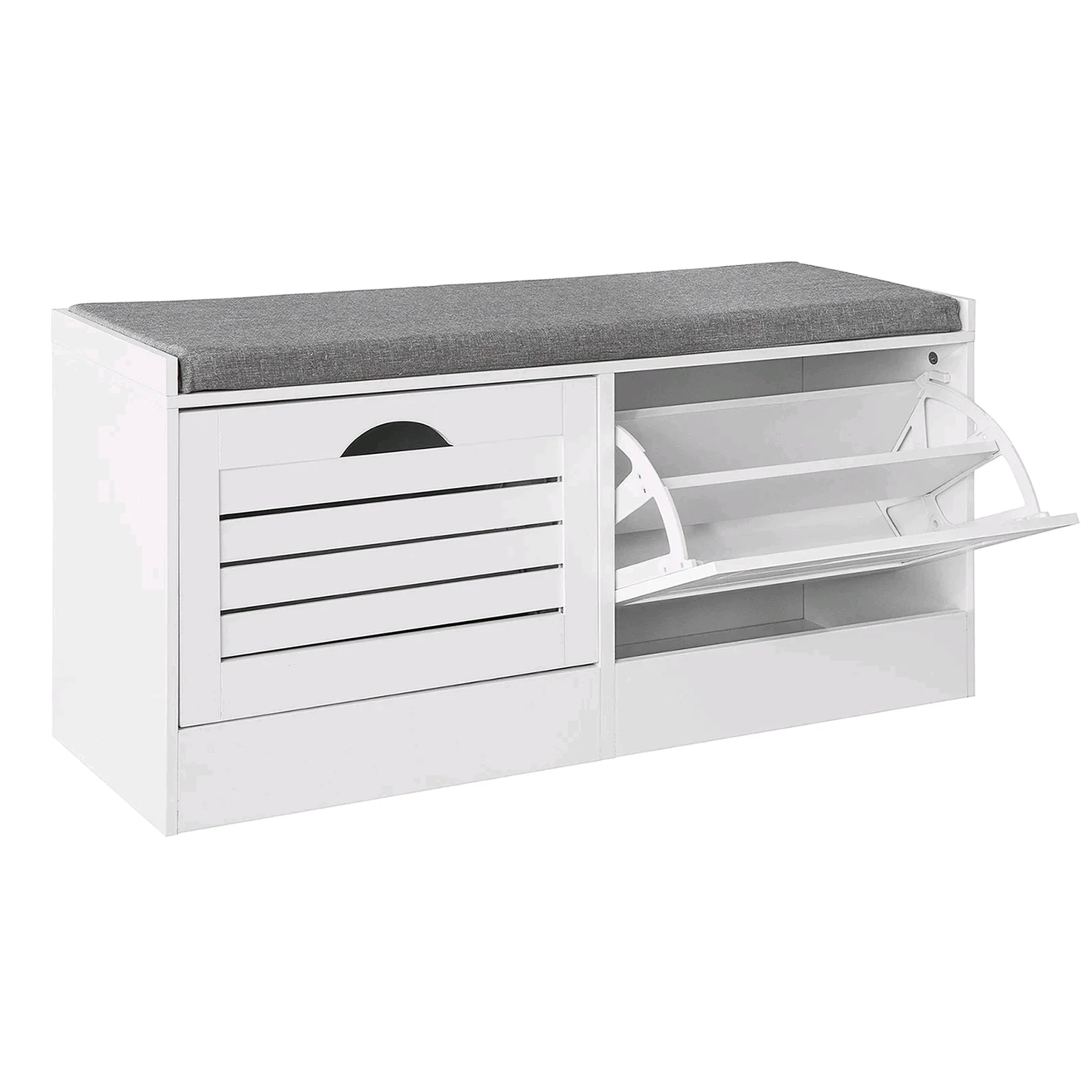 

！@Combohome Wooden Corridor Shoe Cabinet Storage Bench and Cushion Seat Cushion Corridor Bench Shoe Cabinet Shoe Stool