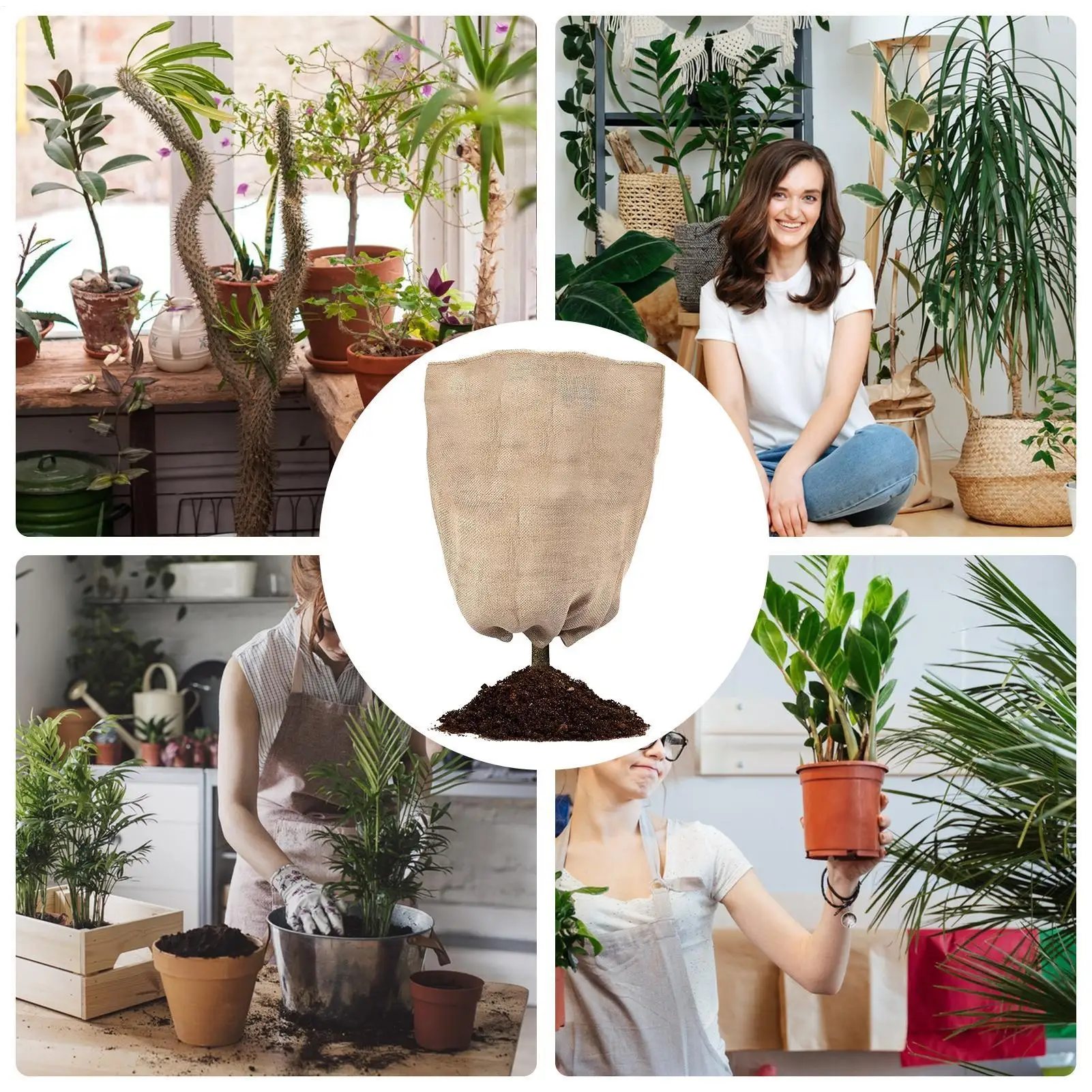 

Plant Covers For Winter Burlap Wrap Frost Blankets With Drawstring For Outdoor Garden Patio Greenhouse Vegetable Flower