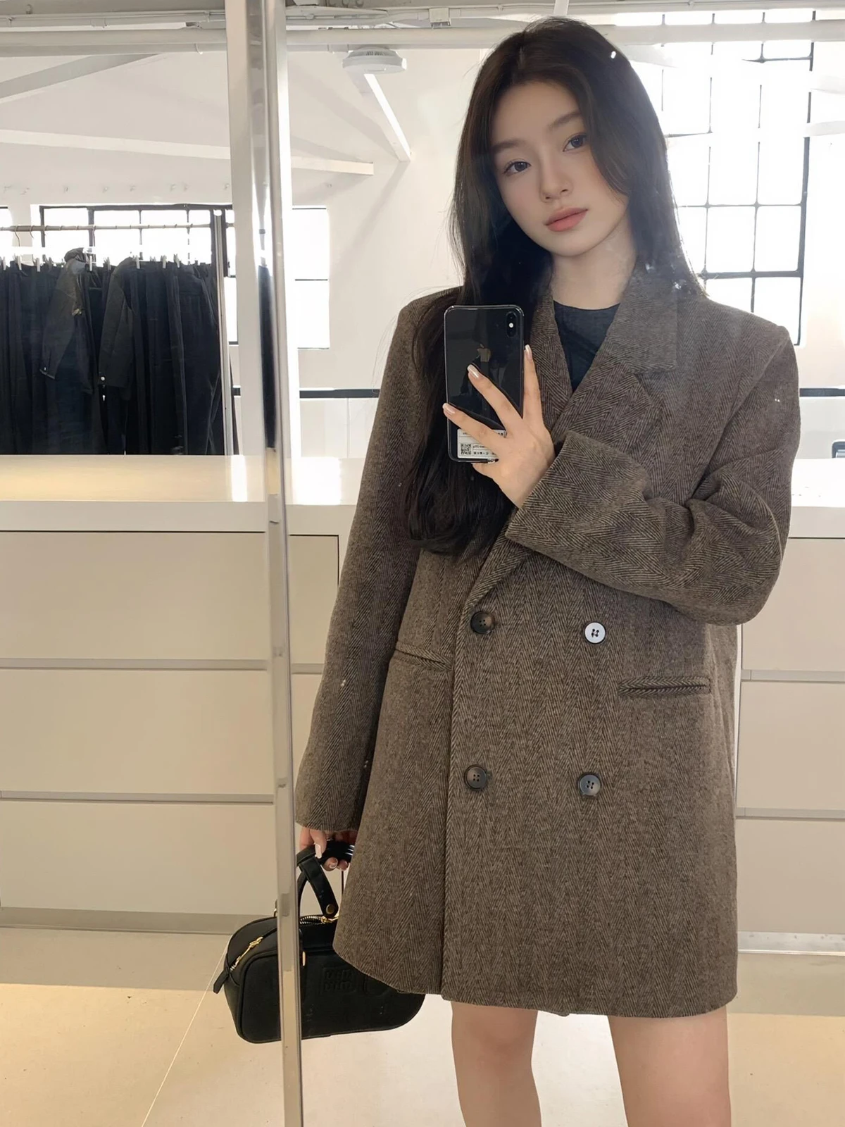 Elegant Short Suit Woolen Coat Women's Autumn Winter 2025 New High-End Hepburn Style Korean Version Long Sleeve Online Exclusive