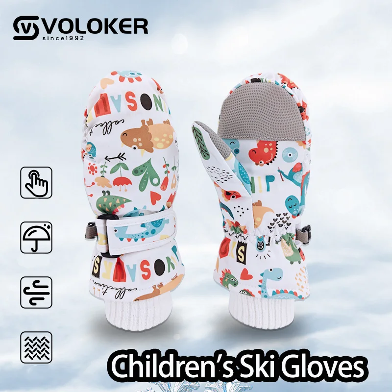 

Cute Kids Ski Gloves WCute Kids Ski Gloves Warm Winter Outdoor Activity Gloves For Children Waterproof Fabric With Fleece Lining