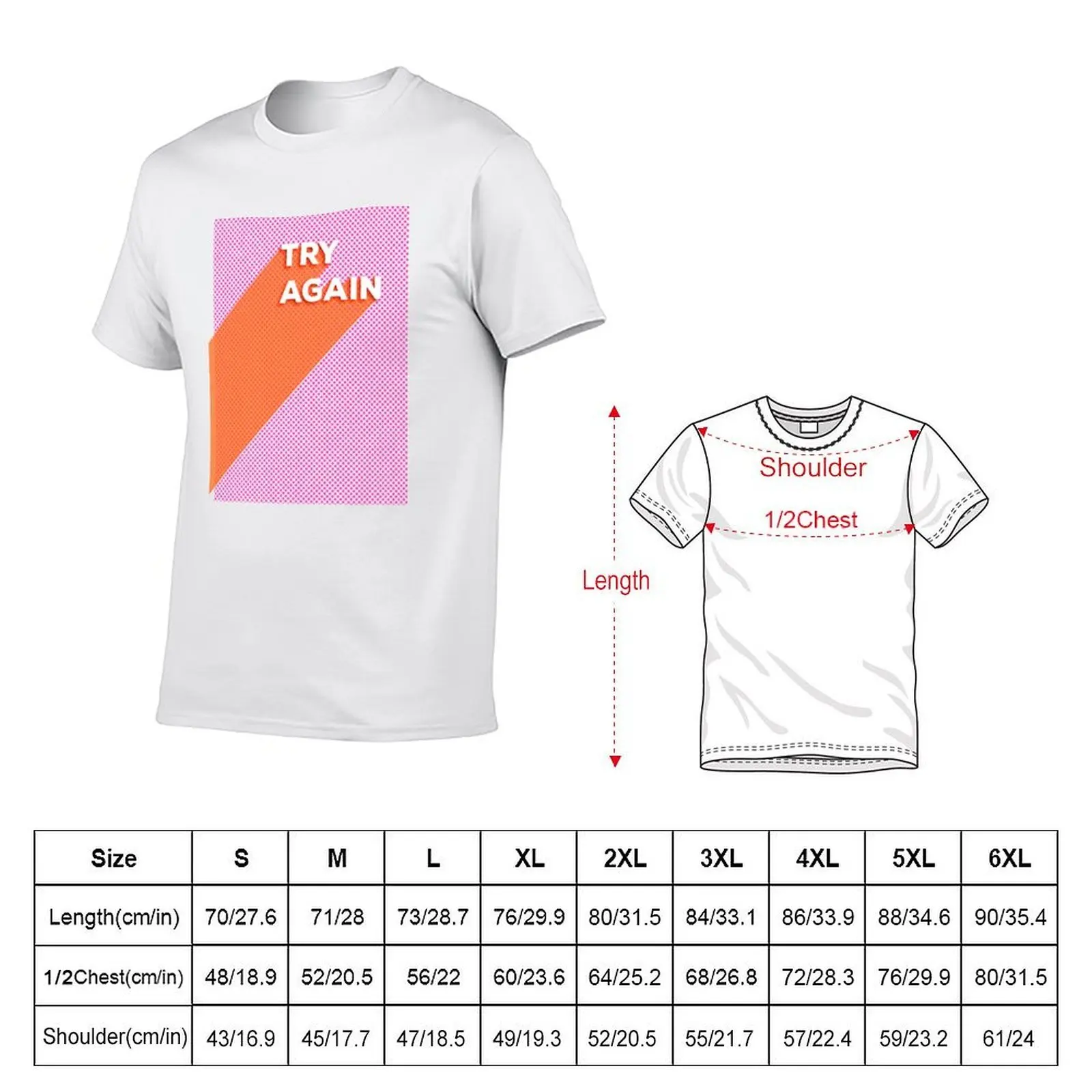 TRY AGAIN - typography T-Shirt shirts graphic tees anime stuff mens big and tall t shirts