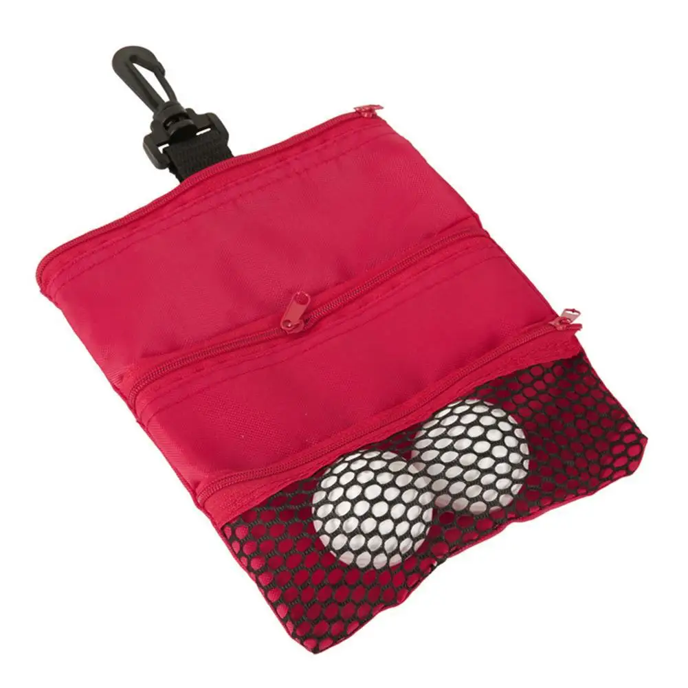 Multi-pocket Golf Ball Storage Pouch Ball Tee Mesh Bag Portable Golf Waist Holder Bag Supplies Accessories