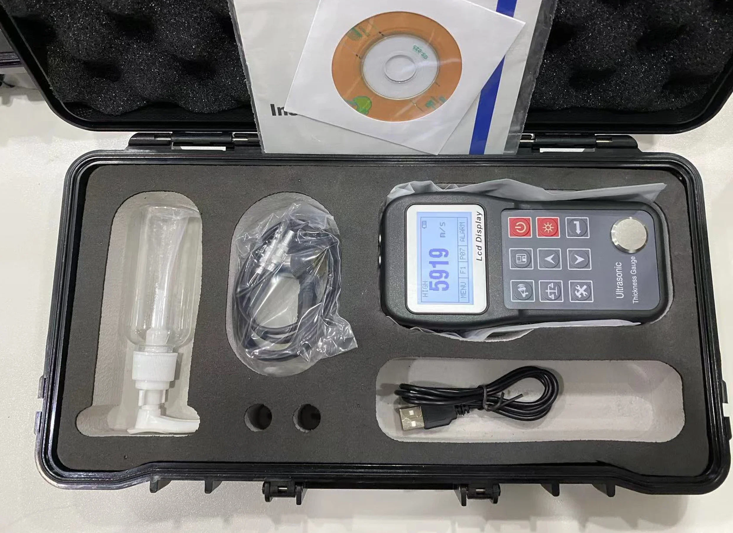 SUNPOC Thickness Gauge Uses Free Shipping Portable Digital Ultrasound/Ultrasonic Thickness Gauge Meter