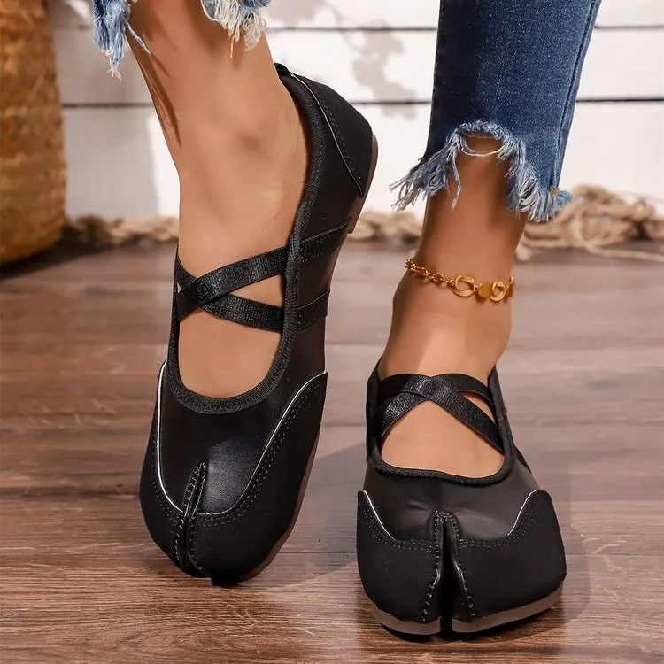 Neue Marken-Damenschuhe: Weiche Ballerinas, Slip-On Loafers, Weiche Mokassins, Tabi Ninja Freizeitschuhe, Damenschuhe mit Schleifenknoten. – Detail 11