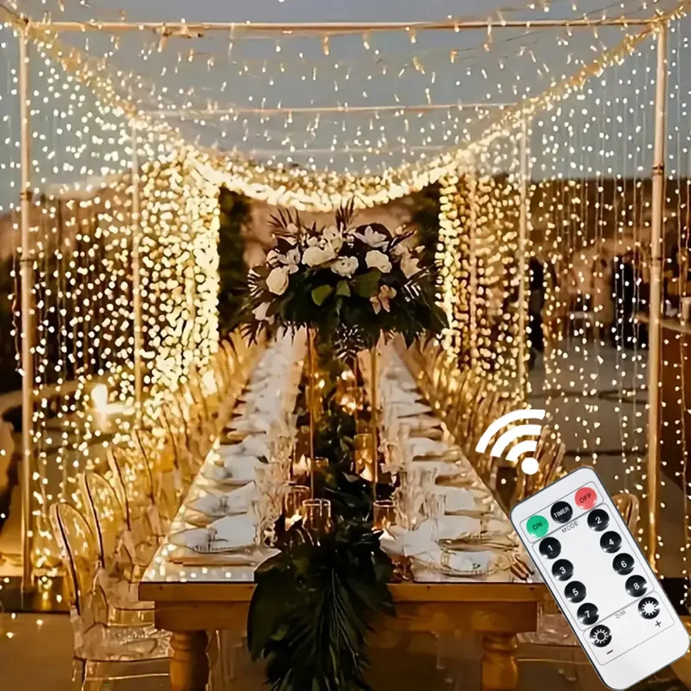 

USB Led Curtain String Fairy Lights Christmas Lights Garland for Christmas Wedding Home Room Patio Party Decoration