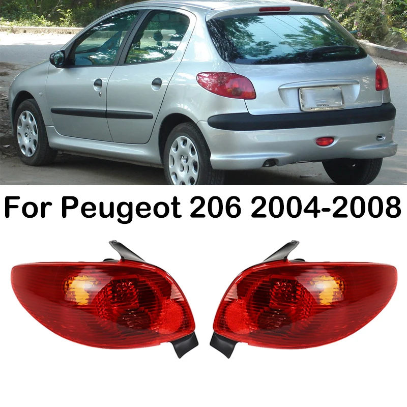 

For Peugeot 206 2004 2005 2006 2007 2008 Car Rear Bumper Tail Light Brake Stop Lamp Tail Lamp With No Bulbs Taillights Taillamp