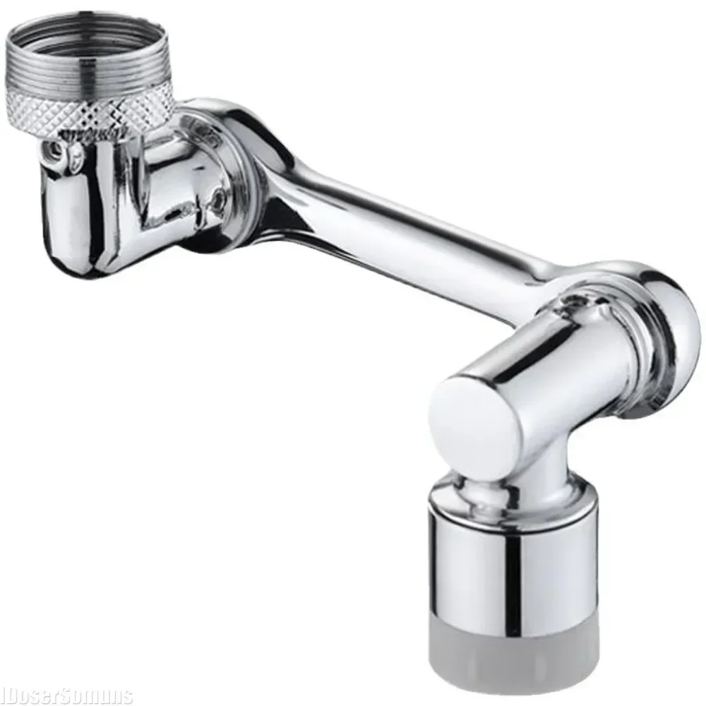 Stainless steel Universal 1080 °Swivel Robotic Arm Swivel Extension Faucet Aerator Kitchen Sink Faucet Extender 2Water Flow Mode