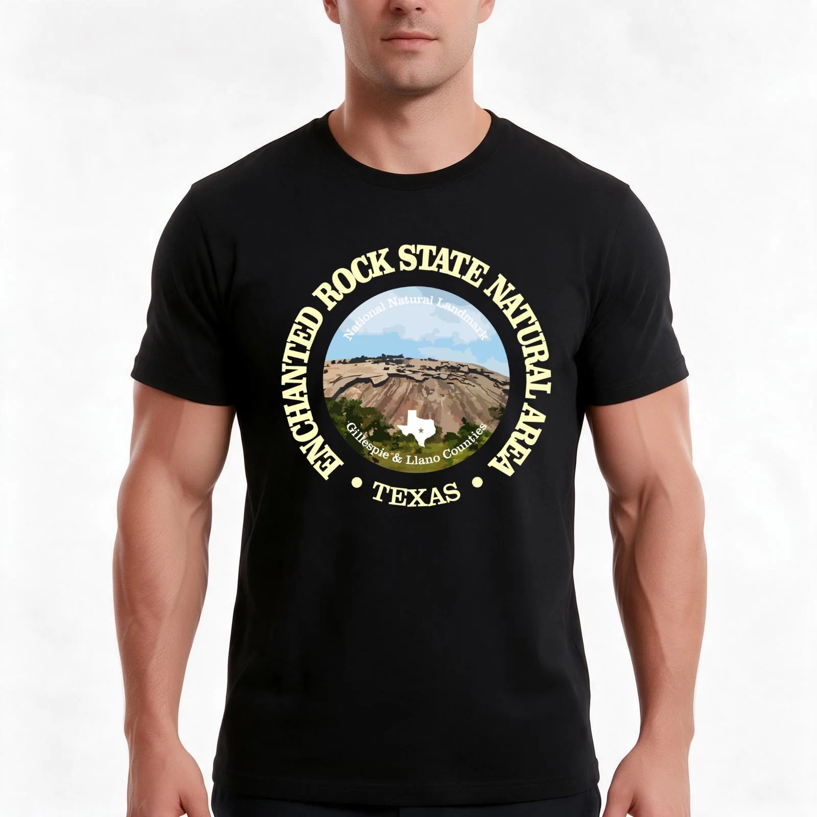 Enchanted Rock SNA T-Shirt, Summer Casual Cotton Tee, Oversized Streetwear Tops, Vintage Graphic Print, Loose Fit Short Sleeve
