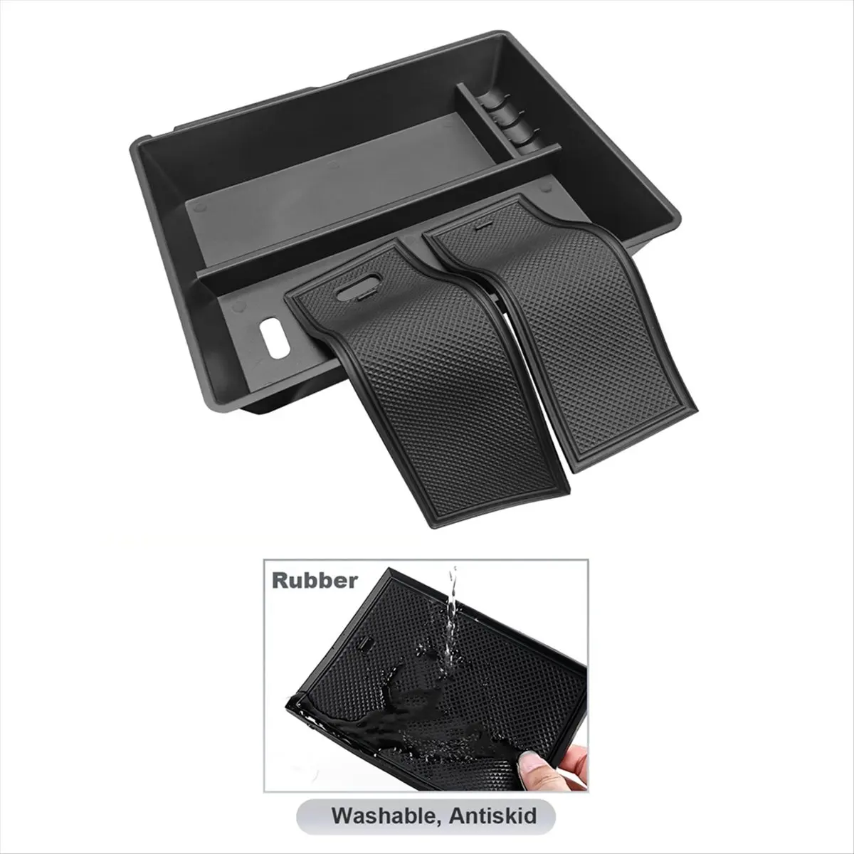#39J Center Console Organizer,For Armada 2021-2023 Center Console Insert Armrest Storage Box Tray (Black)