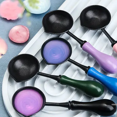 논스틱 스푼 실링 왁스 스푼, 왁스 녹이는 용 스푼, DIY 공예용 안티 핫 왁스 스탬프 씰 스푼
