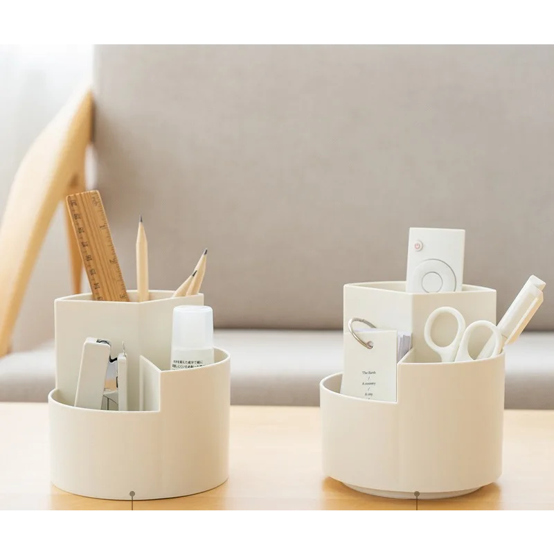 Rotating Pen Holder Desk Organizer Storage Box Office Stationery Gift Multicolor