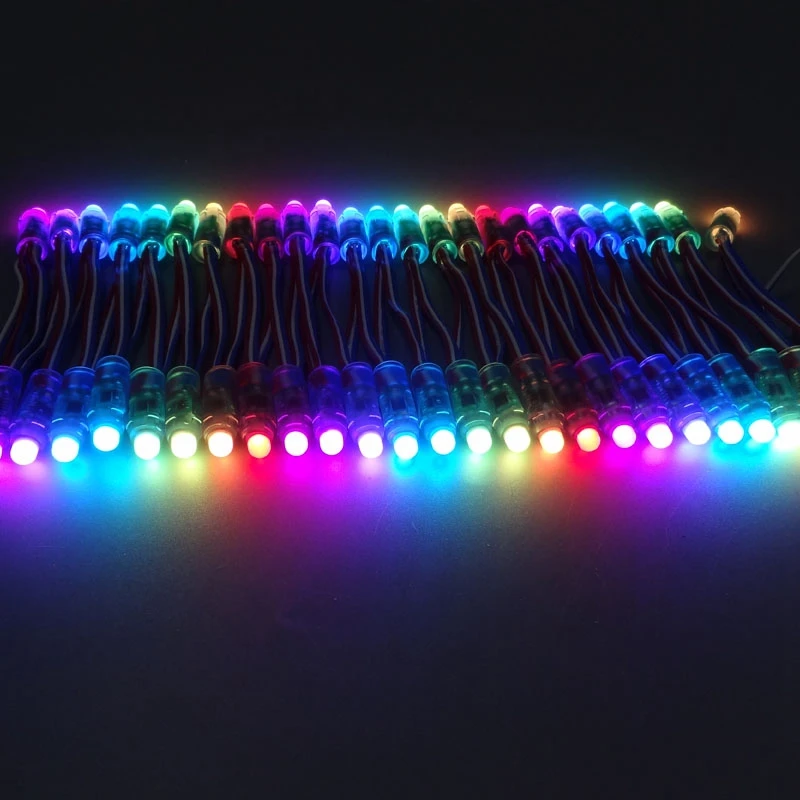500 Uds 12Mm WS2811 módulo de luz de píxel LED a todo Color DC5V IP68 impermeable RGB 2811 1903 IC luz LED Digital de Navidad