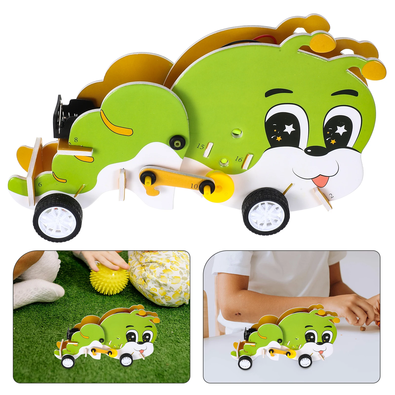 

Lovely Cartoon Car Kids Plaything Science Technology Children Board Educational Fun Vehicle Play Funny Small Car