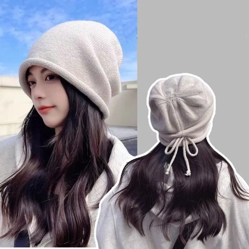 1PC Warm Knitted Hat Soft Solid Color Winter Stacking Bonnet Hip Hop Fashion Cap Beanies For Women Men
