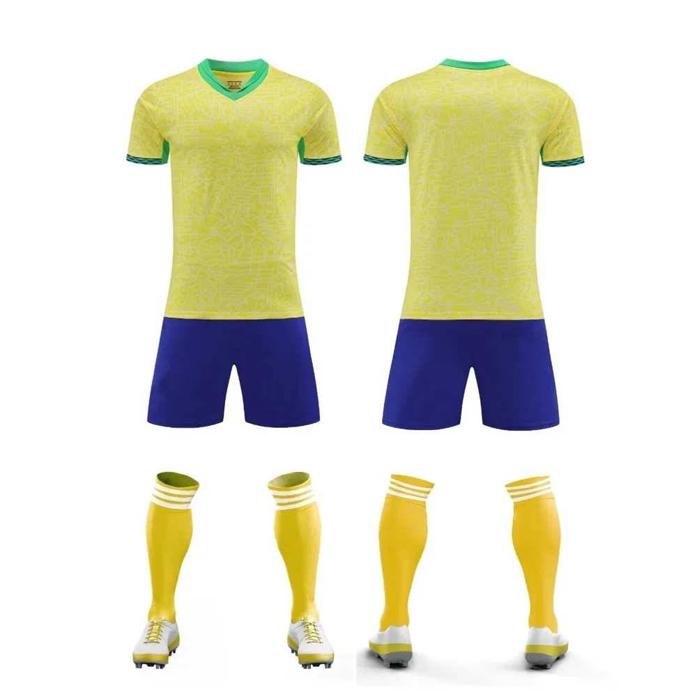 adult children's clothing set Football sport Uniforms boy girl Neymar Fans Jersey Training wear games kits Leisure shirt