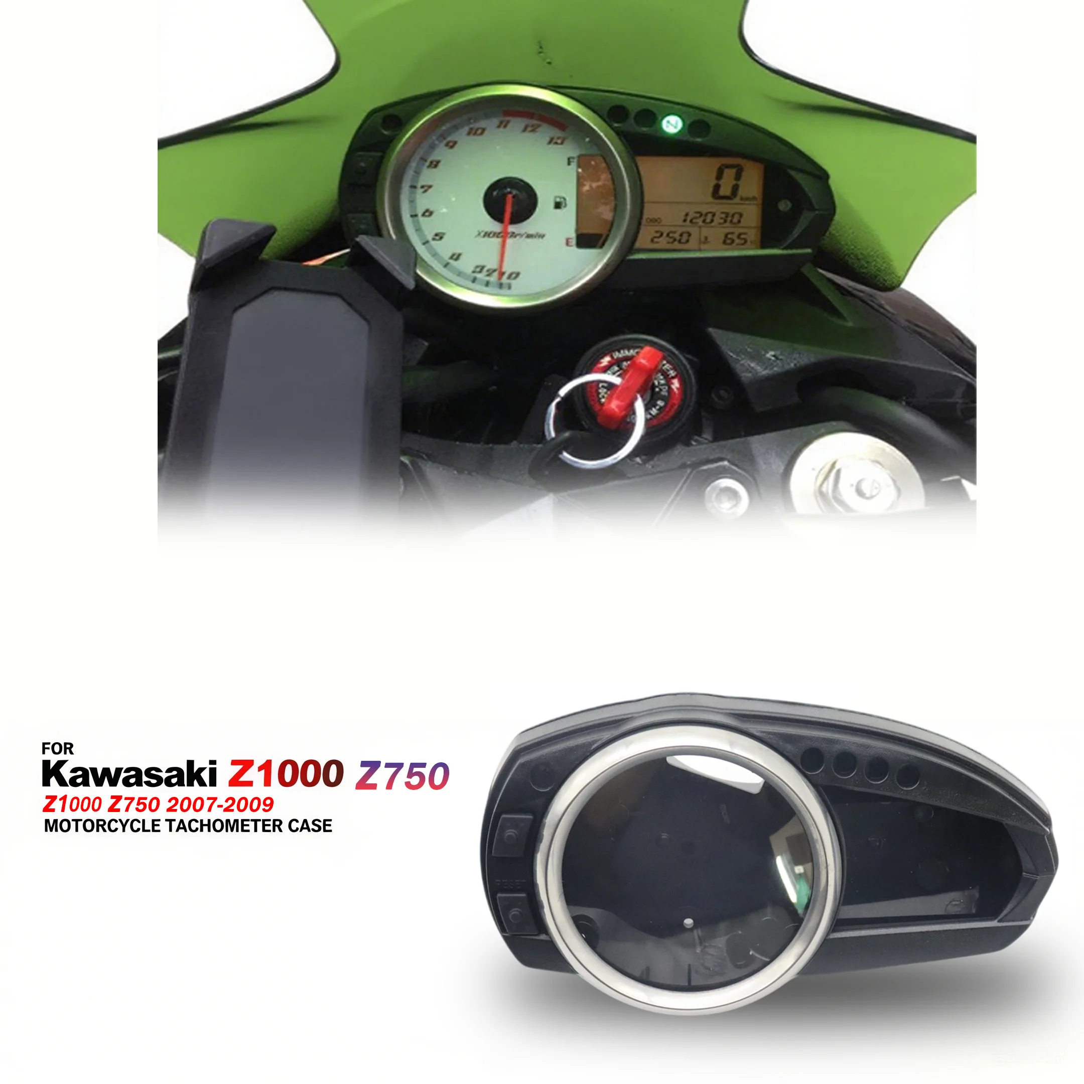 

Motorcycle Instrument Gauge Case For KAWASAKI Z750 Z1000 Z 1000 Z 750 ZX-6R 2007-2009 Speedometer Tachometer Housing Cover