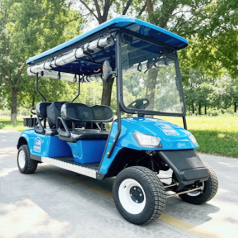 Best Price Golf Carts Sightseeing 72V Electric Buggy Price Electric Golf Cart With Golf Bag Rack And Basket Sand Box Rain Cover
