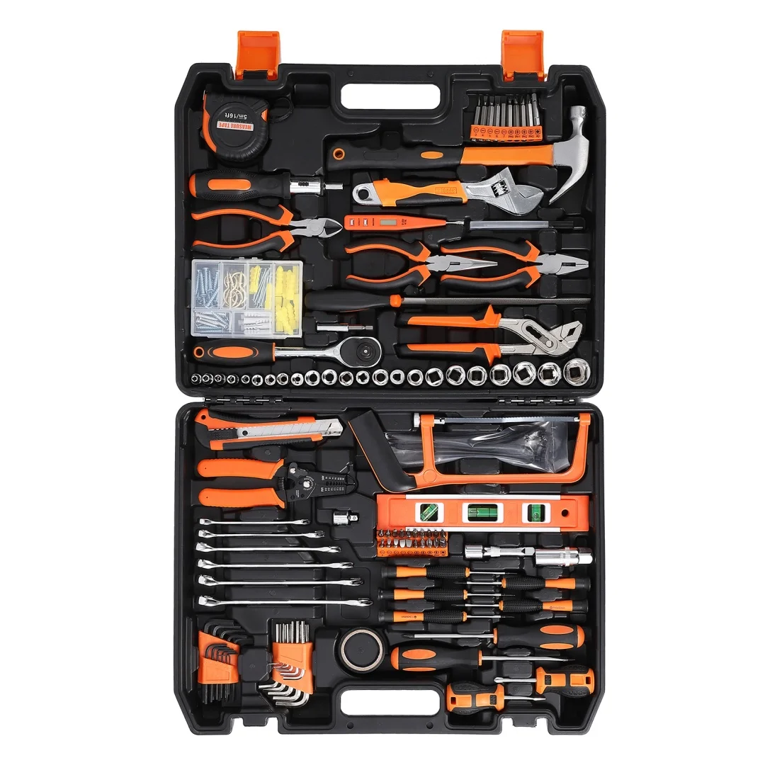 236Pcs Tool Set, Socket Wrench Mixed Tool Set Hand Tool Kit with Plastic Toolbox Storage Case, Auto Repair Tool, Household Tool