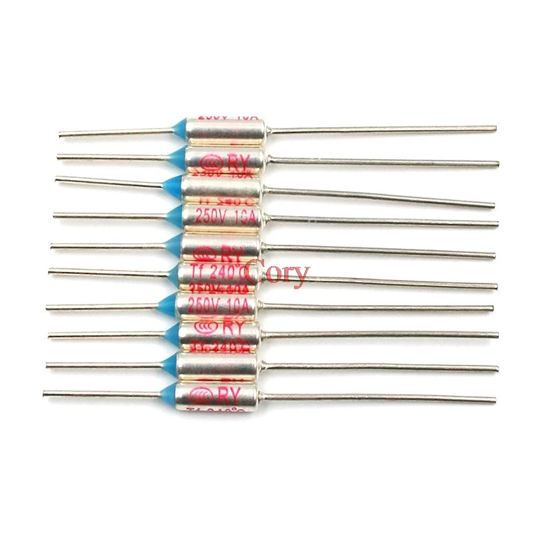 20PCS TF 240 Celsius Circuit Cut Off Thermal Fuse 250V 10A In microwave oven, refrigerator etc as heat protection CZYC