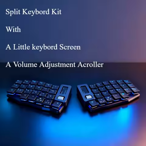 Rolio46 Corne Split Keyboard Kit with Scroller Custom Bluetooth Wireless Hot Swap Keyboard OLED Screen ZMK Mechanical Keyboard
