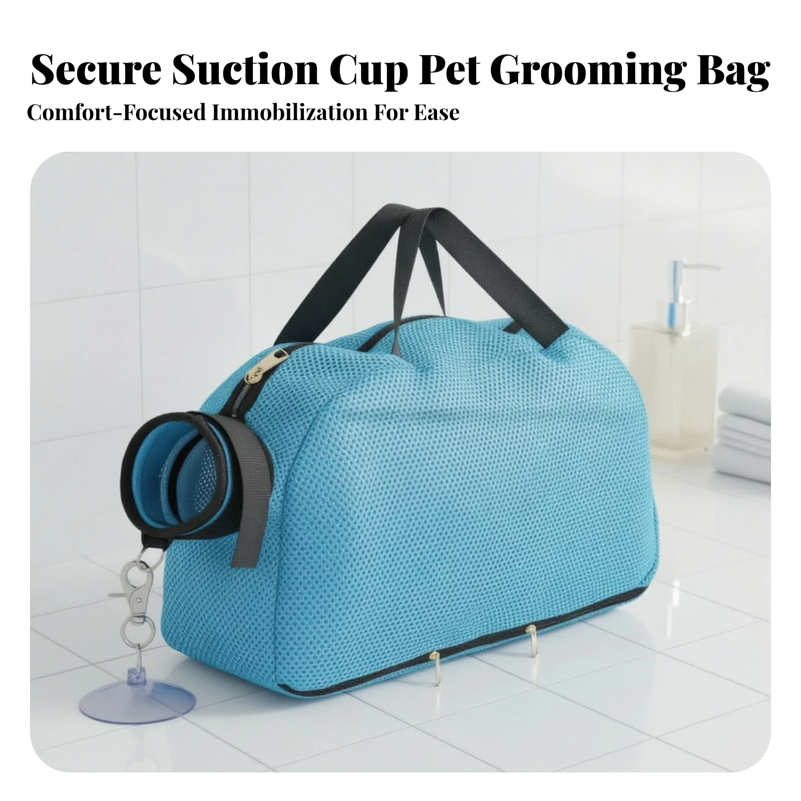Cat Grooming Bag Zippered Pet Supply for Cats, Nail Trimming